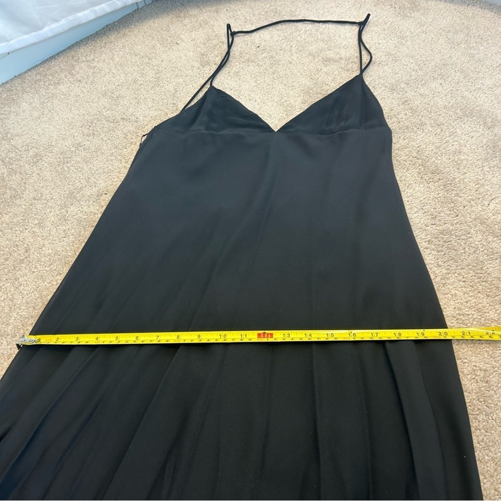 Zara black v-neck spaghetti strap long maxi dress Sz XL NWT - Picture 10 of 12